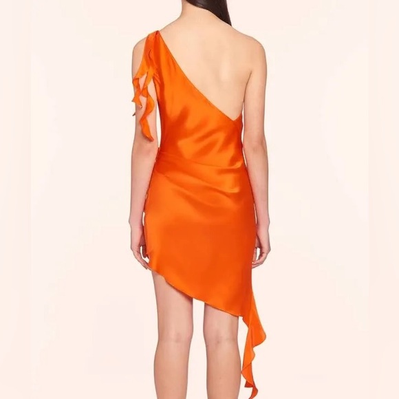 AMANDA UPRICHARD 🎃Orange Silk Violetta Dress NWOT Small - Picture 3 of 10